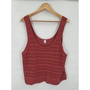 Old Navy Crochet Tank Top Womens 3X Boho Hippie Beach Summer Basic Casual